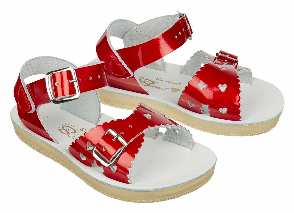 saltwater sandals candy red