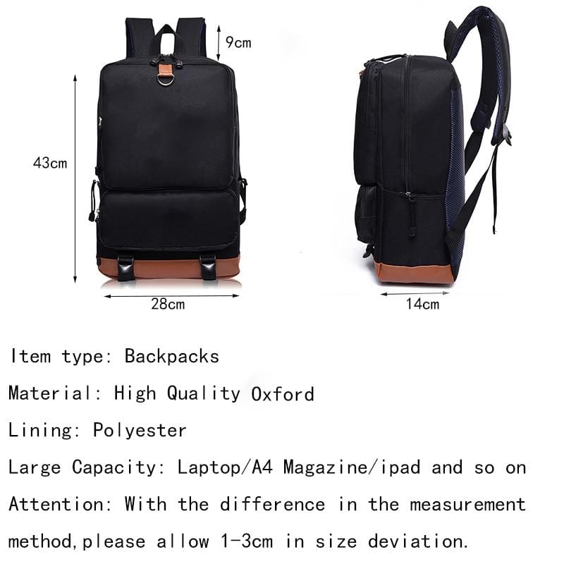 TWICE Black Oxford Backpack