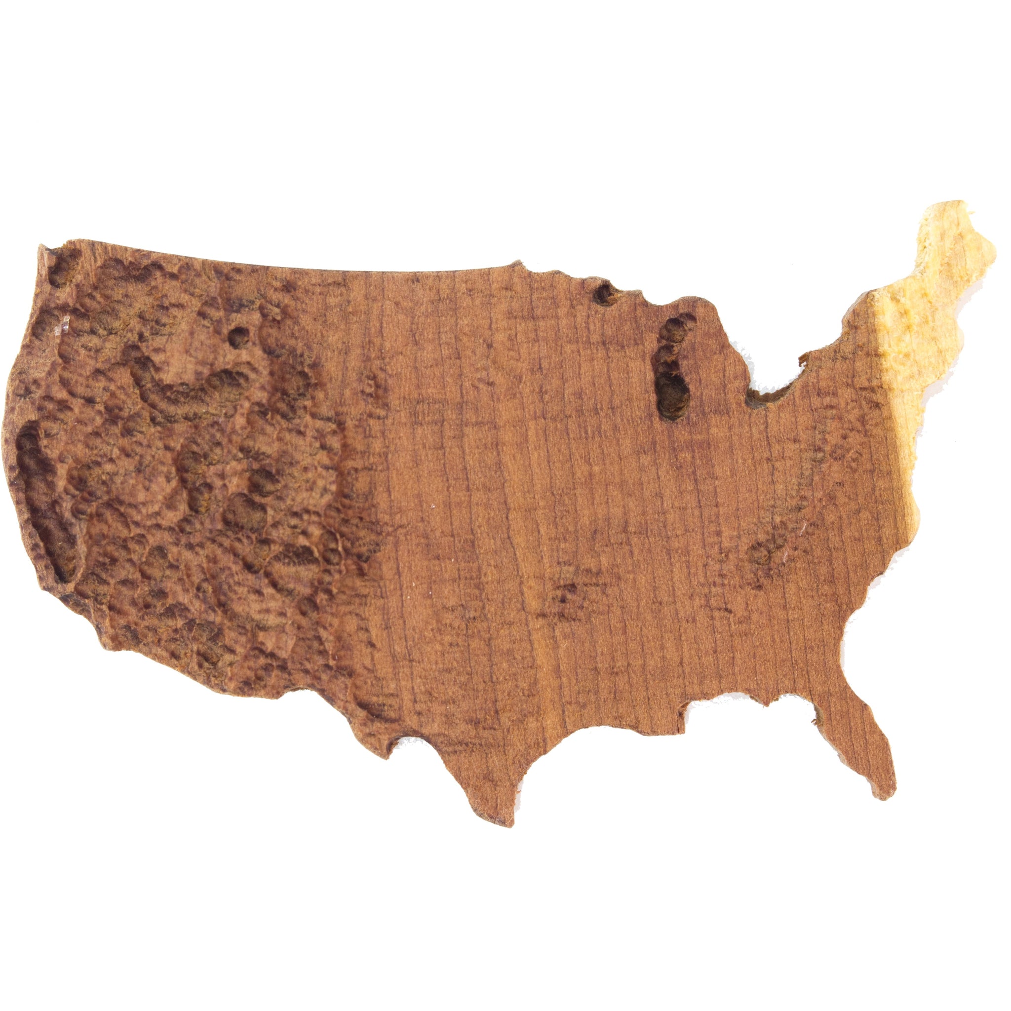 Wooden Topographic Interlocking Magnet Map Of The Uni 7560
