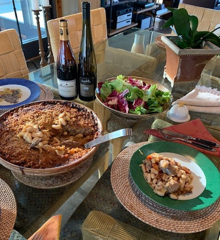 Cassoulet with vintage wine selection