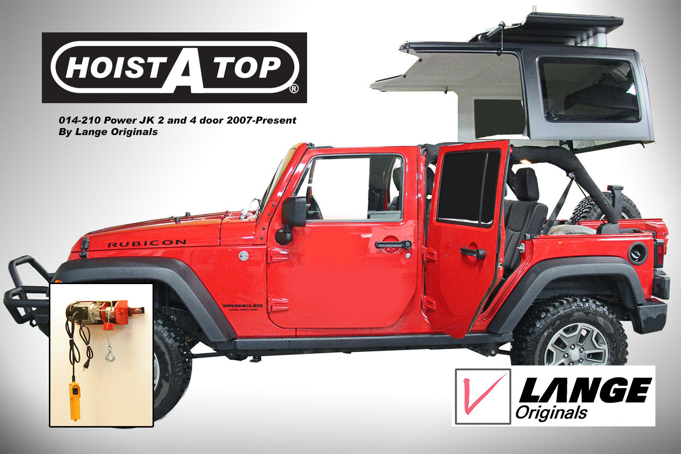 Hoist-A-Top Power JK 2 & 4 Door 2007 & Up – Lange Originals