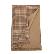 Checked Scarf with fringed edges