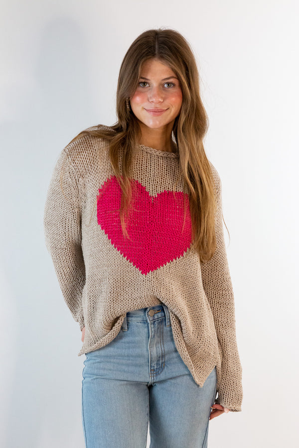 Maui Big Heart Crewneck Sweater