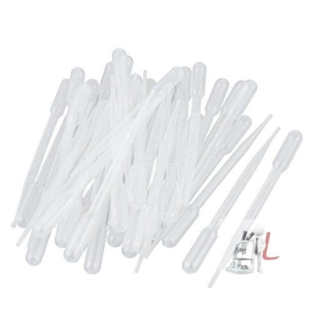 Pipette Dropper Plastic Disposable Graduated Liquid 3ML (100 Pcs)