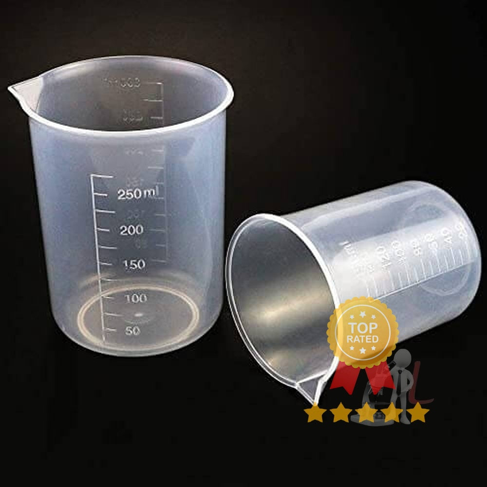 8 Pack 50ml 100ml 300ml 500ml PP Graduated Beaker with Sticks and