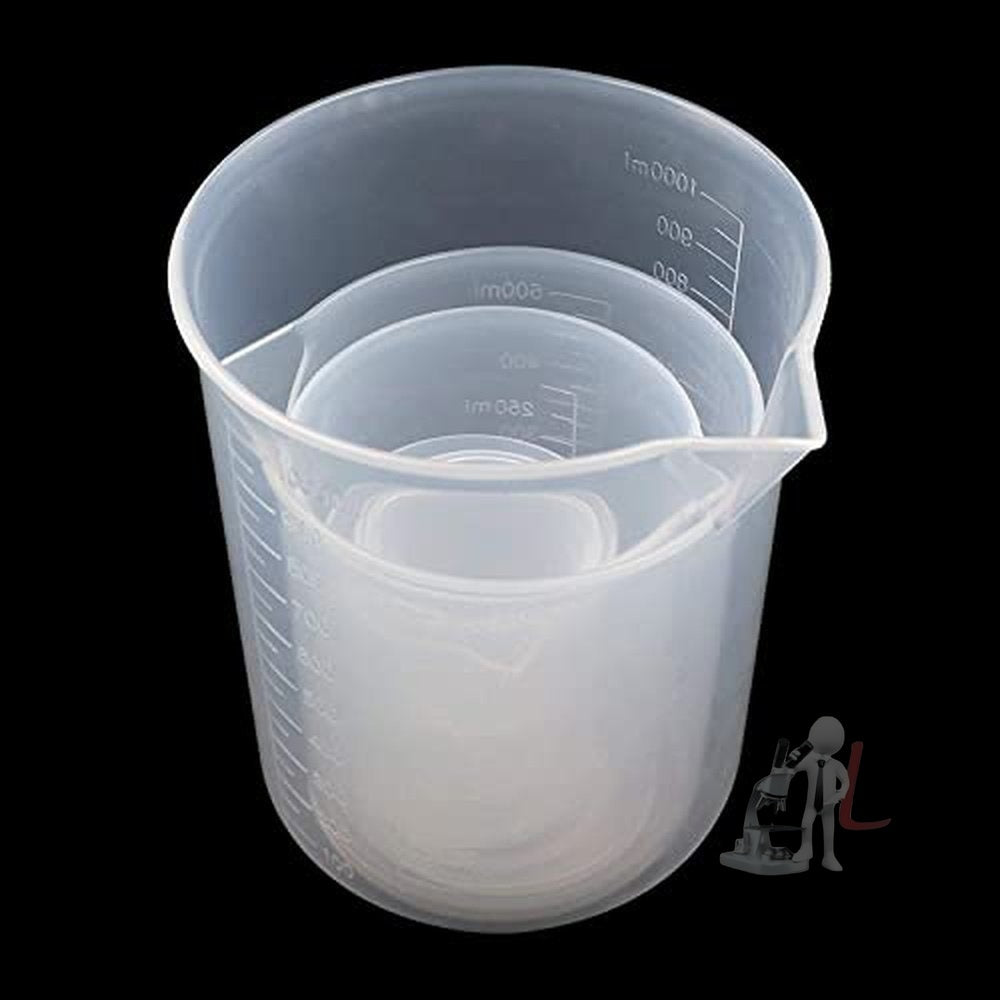 2pcs Measuring Cup With Scale To Measure Pp Cup Plastic Experimental 1000ml