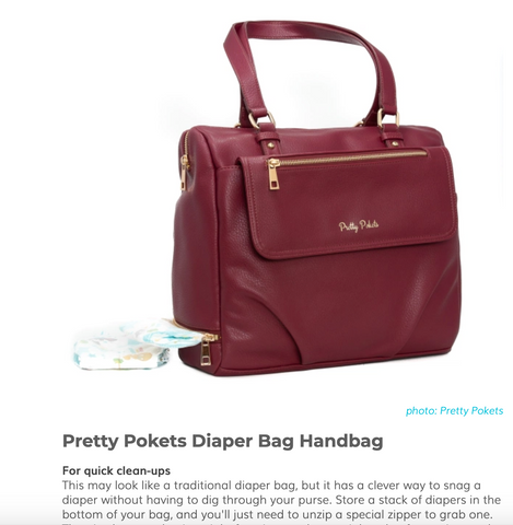 Pretty Pokets Baby Bag Diaper Bag Redtri