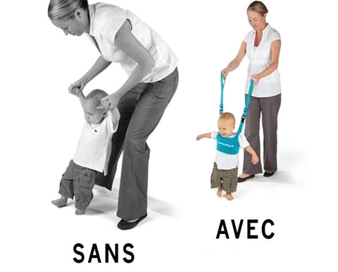 BUDDE Harnais de marche pour bébé, support sûr, assistant de laisse pour  tout-petit, aide à la marche, harnais de marche de sécurité respirant pour  tout-petit, réglable (bleu)