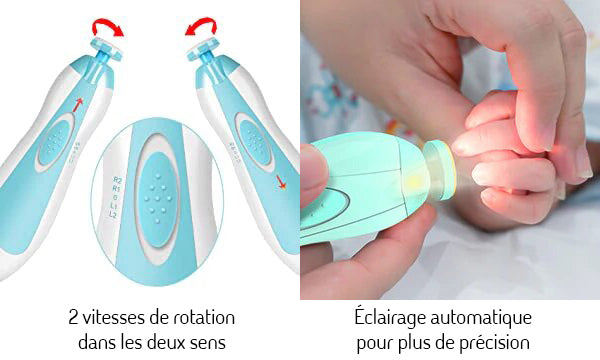 Electric nail clipper to easily file baby's nails