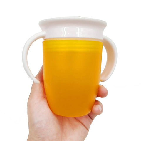 Orange color children's learning cup