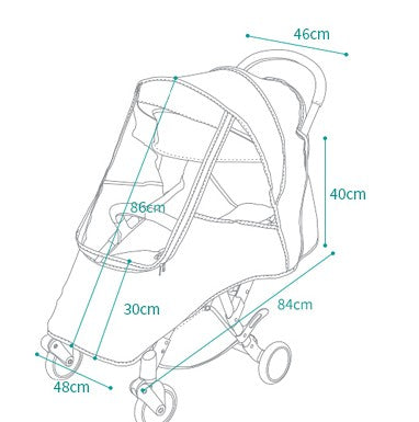 Dimension of the stroller protection