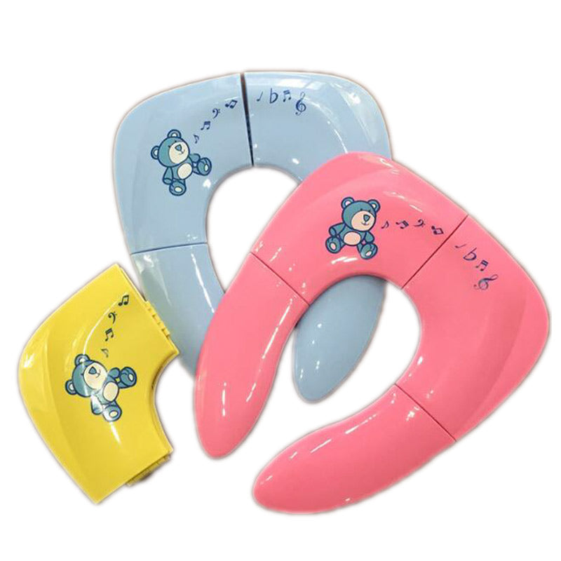 Foldable toilet trainer for baby potty training