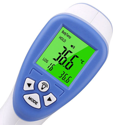 Forehead thermometer without contact infrared technology screen detail