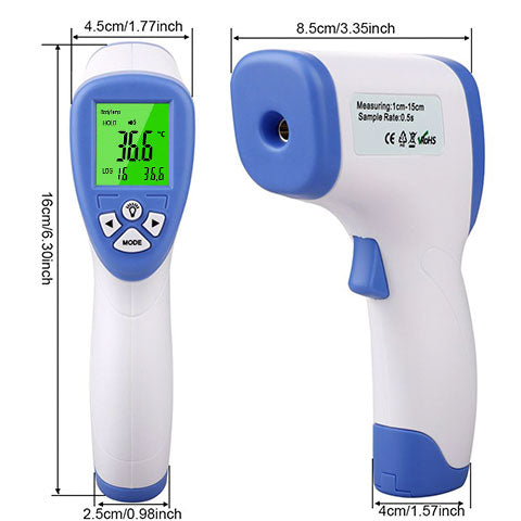 Forehead thermometer without contact infrared technology dimensions