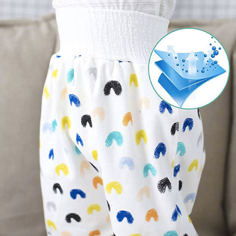 Soft and absorbent pajamas anti pee in the bed for children 4 and 8 years old texture