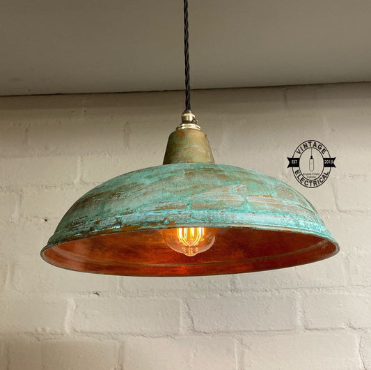 antique copper hanging light