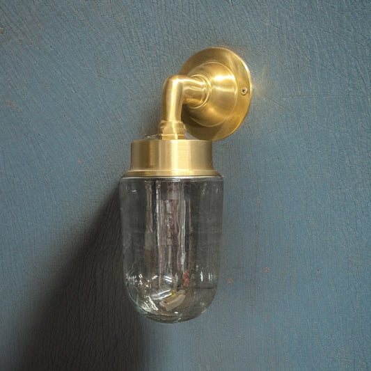 Happisburgh ~ Solid Brass Sconce Swan Neck Industrial Cargo Ship
