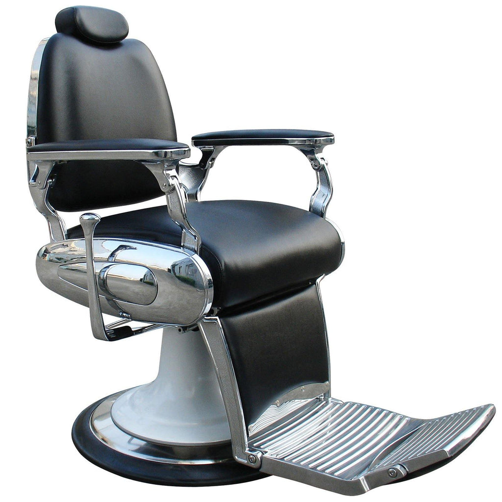 Carter Reclining Black Barber Chair With Heavy Duty Base And