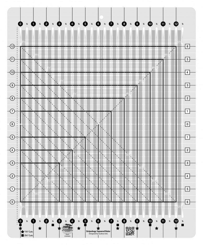  Quilting Ruler-Large Size 12 * 12 Slotted Stripology Rulers  for Quilting and Sewing Quilt Strip Rulers for Fabric Quilting Cutting and  Sewing : Arts, Crafts & Sewing