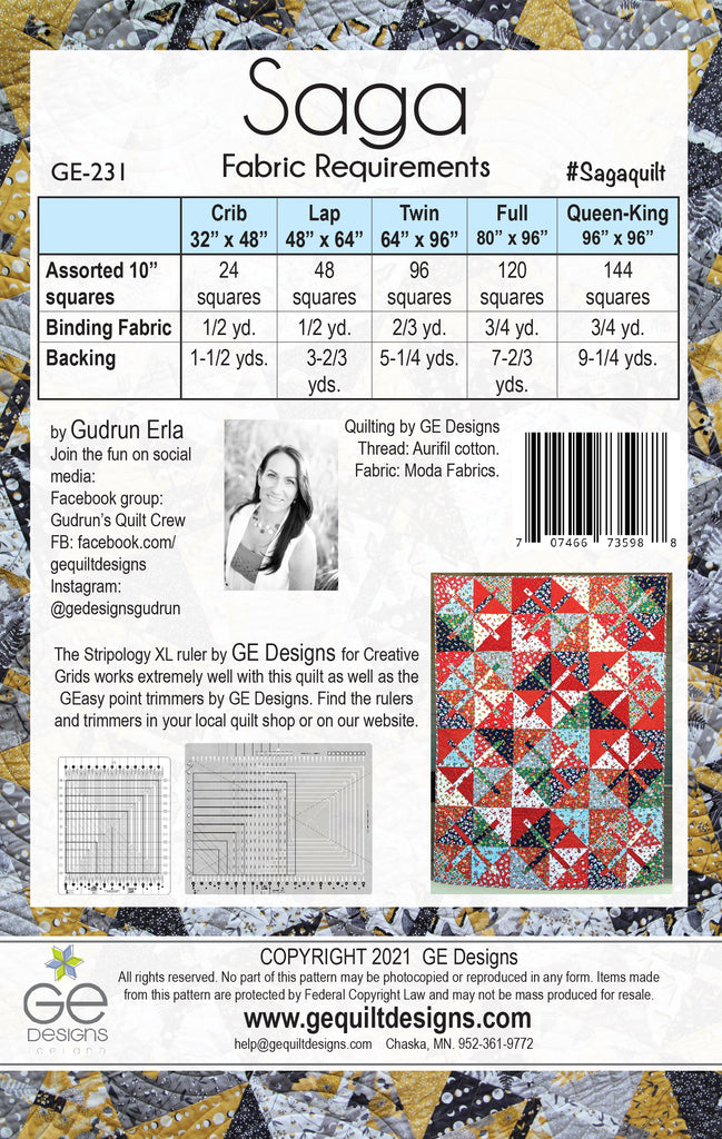 Trinity, Stripology Mixer Pattern by GE Designs – Artistic Artifacts