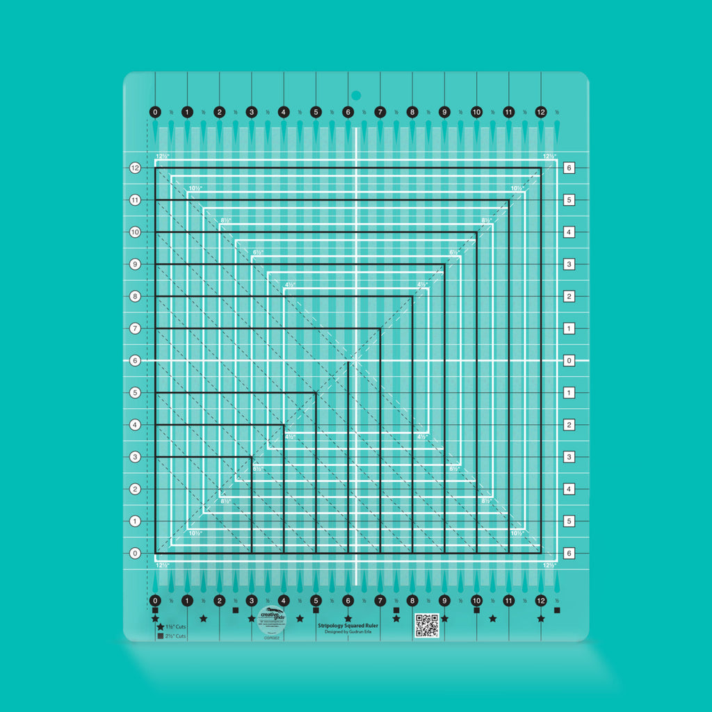 Quilting Ruler- 12 * 12 Slotted Stripology Rulers for Quilting and Sewing  Quil