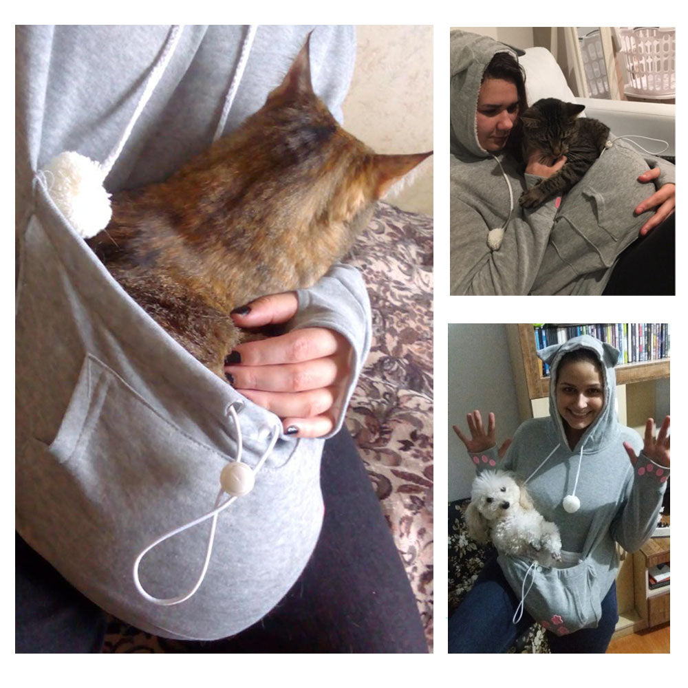 kitty pouch sweatshirt