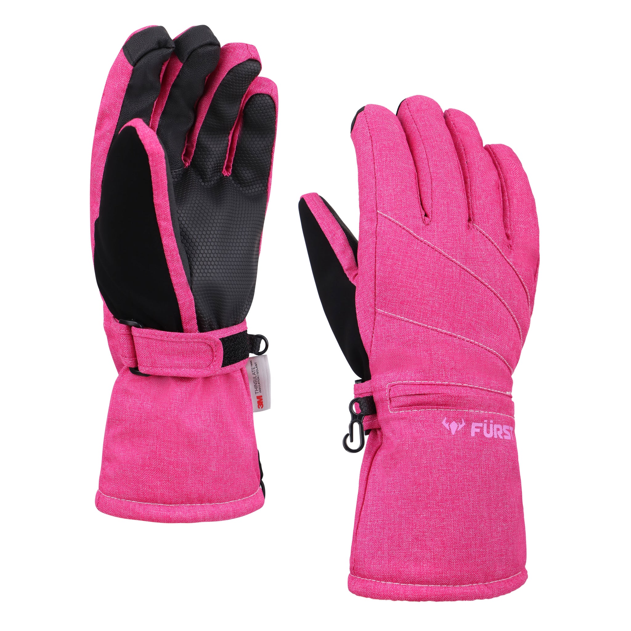 hot pink ski gloves