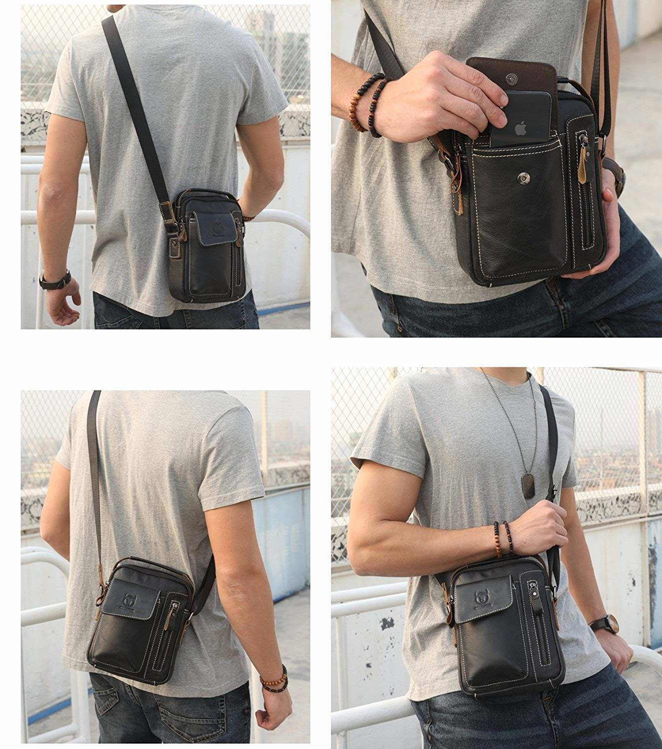 men's small travel handbag