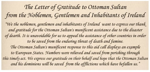 Irish Famine Letter Cork Ottamon Sultan