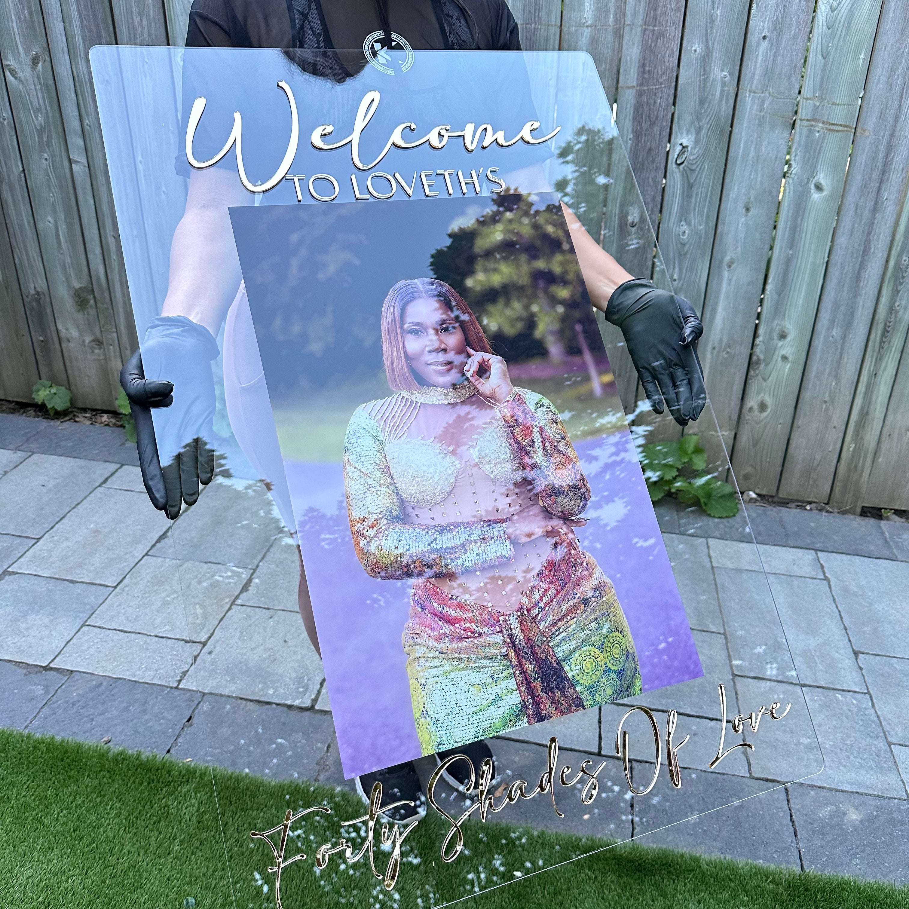 Product image for Personalized Photo Signs for Birthdays