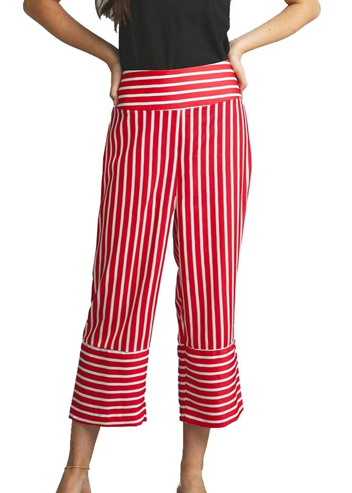 red striped trousers