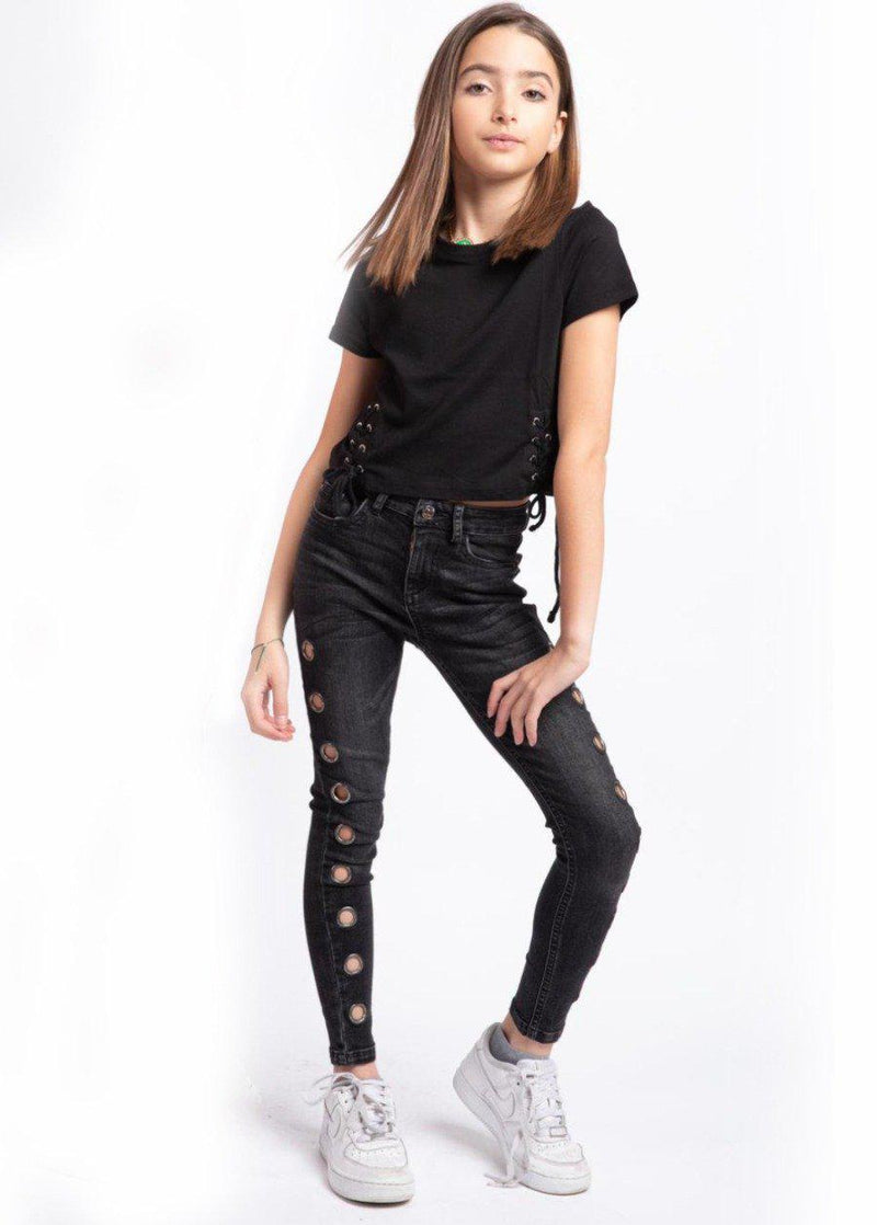 youth black skinny jeans