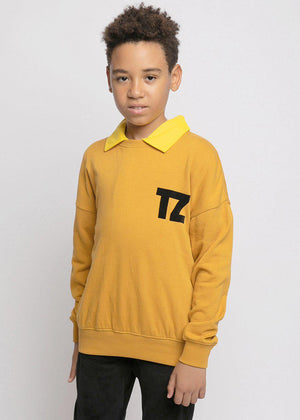 boys mustard hoodie