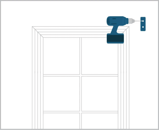 Drill and secure curtain rod bracket