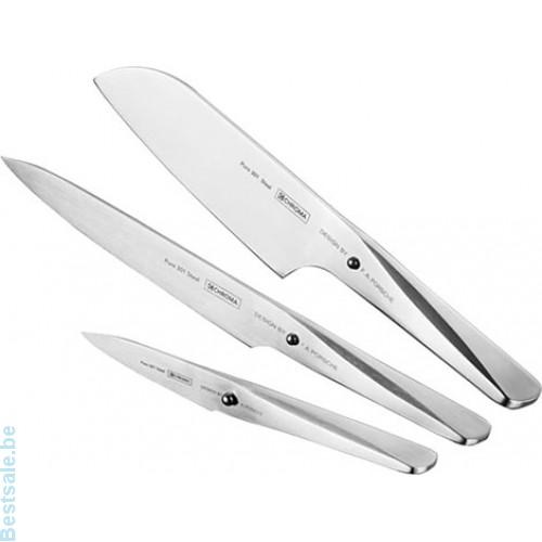 Chroma Type 301 Japanese Stainless Steel Kitchen Knife Set 3-Piece