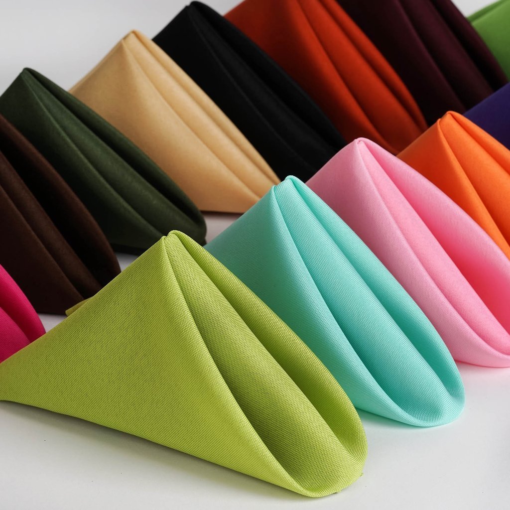 Basic Polyester Restaurant Quality Napkin, 74 Colors