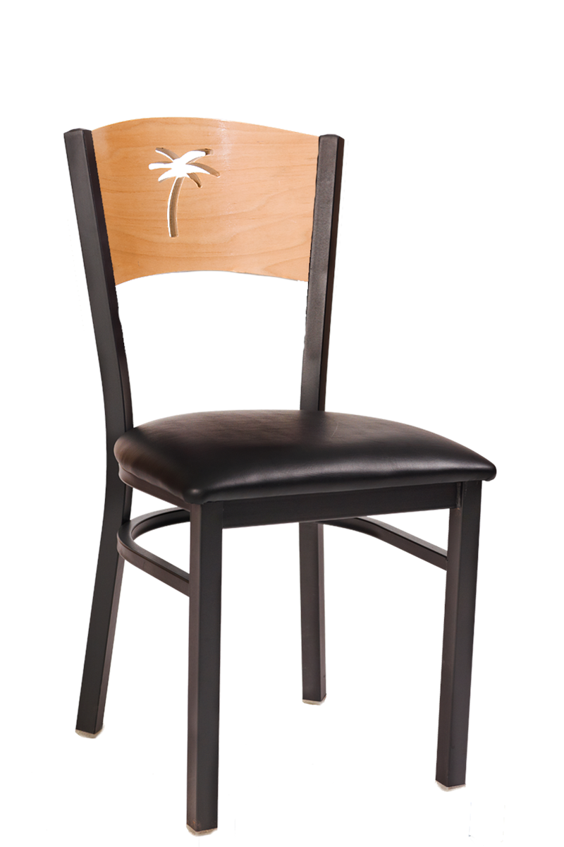 Palm Natural Back Metal Chair Erf 166