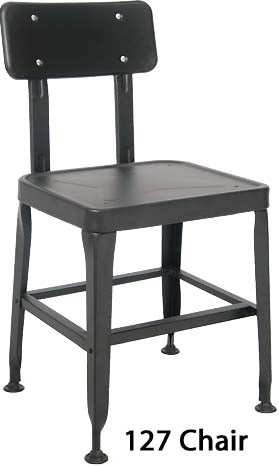 Black Finish Metal Chair Erf 127 B C