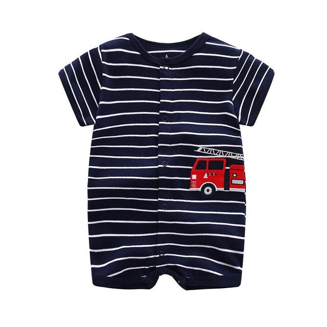 0-24M Baby Boys Cotton Jumpsuit - Baby-Treasure - Everything all about Pregnant and Babys