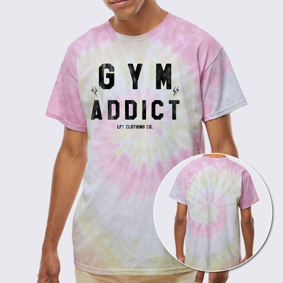 Barbell Circle Spiral Tie-Dye Tee - The LFT Clothing Company