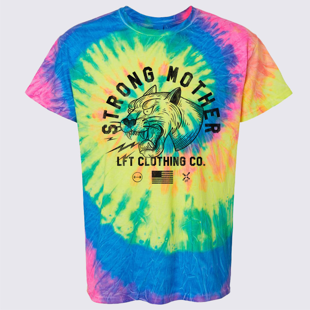 Barbell Circle Spiral Tie-Dye Tee - The LFT Clothing Company