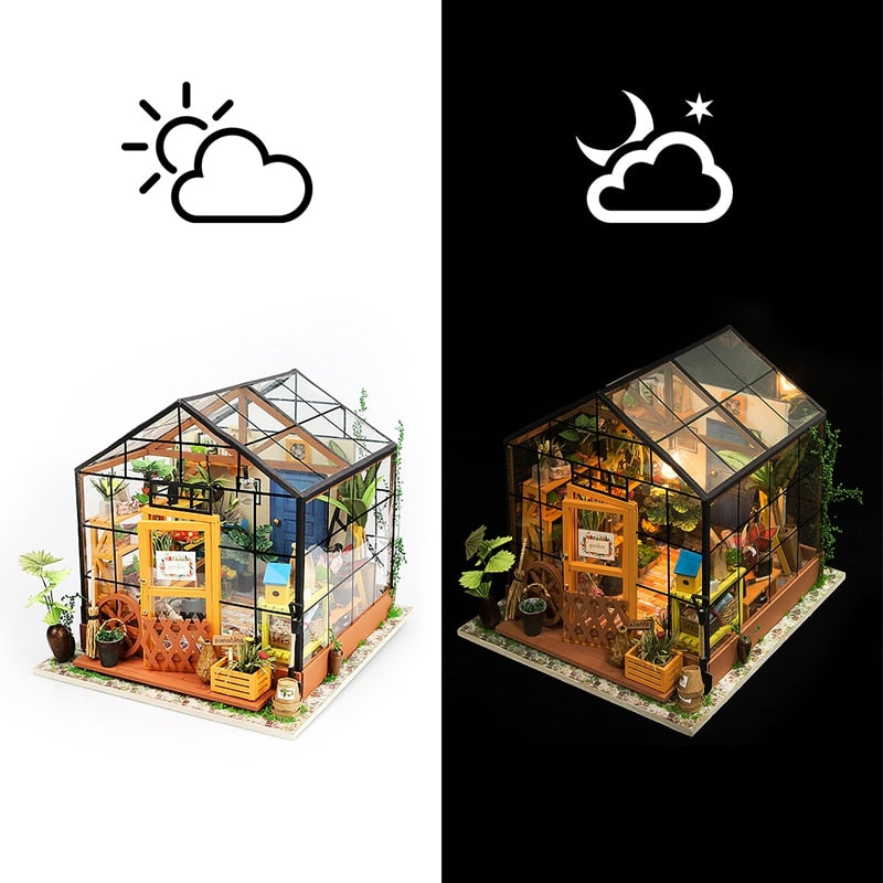 Mini Green House Model Building Kit Sungate Gifts