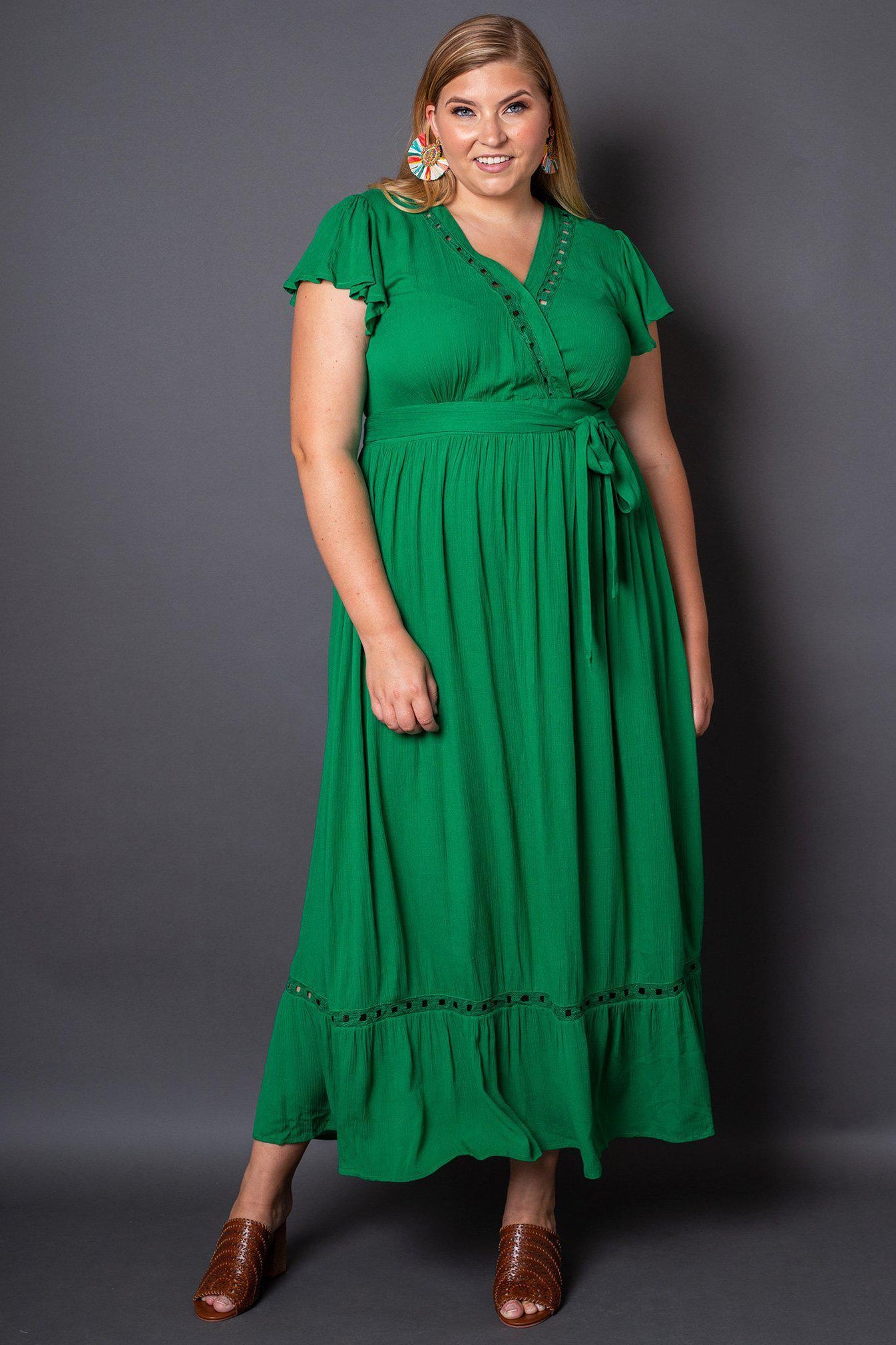 Kelli Green Plus-Size Maxi Dress | Belle and Broome