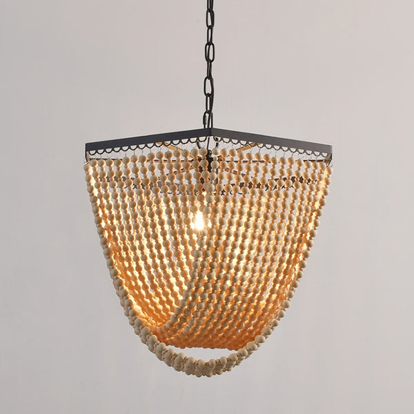 Zalma wooden beads chandelier – LUMIN LAMP HOUSE