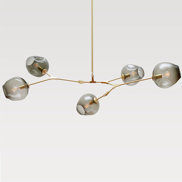 globe branching bubble chandelier