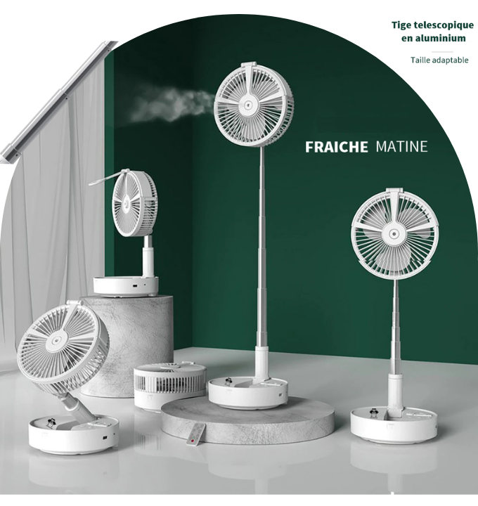 fraiche matine ventilateur telescopique flamant mode