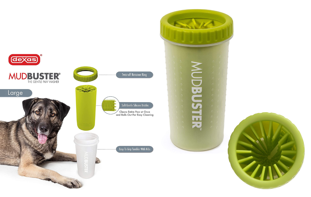 Dexas MudBuster Portable Dog Paw Cleaner - Large Green PW720383