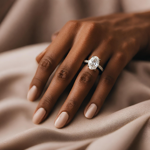balacia oval diamond ring