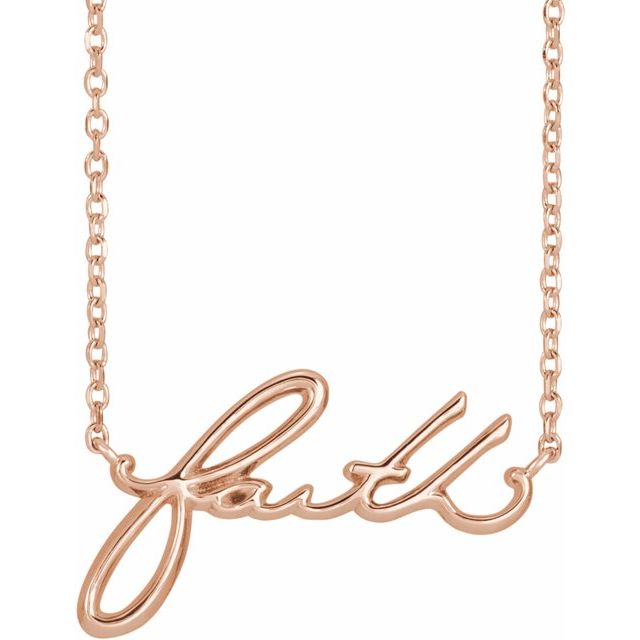 14K Faith 18" Necklace