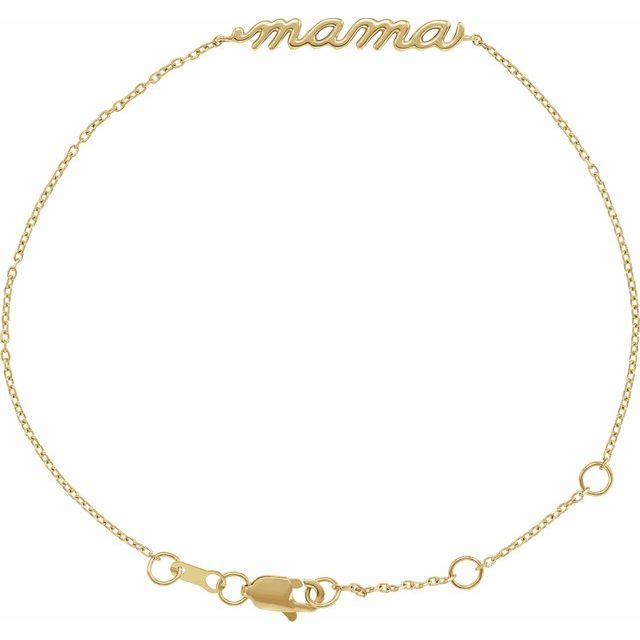 14K Yellow Mama Bracelet